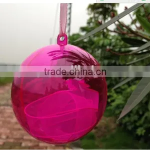 High Quality Plastic Transparent Xmas Ball (Colorful Transparent) thumbnail-3