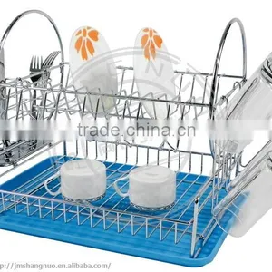 Double Dish Rack With Watet Saving Tray and Holder thumbnail-1