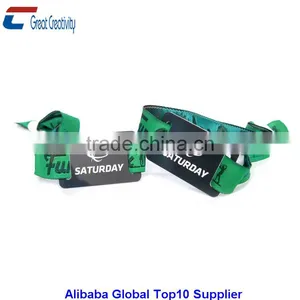 Fabric Wristband With Plastic Fasteners Lock Custom thumbnail-1