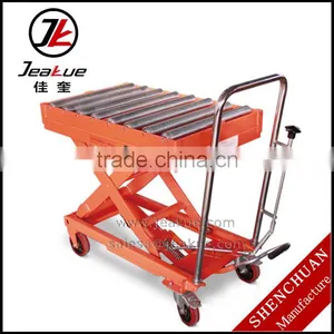300/500kg Pedal Roller Wheel Lifting Table Elevator thumbnail-1