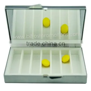7 Compartments Lockable Metal Pill Box thumbnail-3