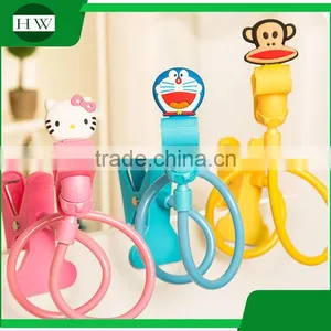 Plastic Cartoon Flexible Folding Telescopic Foldable Desktop Pad Cell Mobile Phone Bracket Stand Support Holder With Clip thumbnail-5