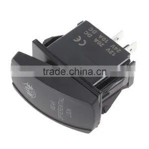 Dual Blue LED Backlit Laser Etched 3-Pin Rear Differential Lock Car Rocker Switch DC 12V 20A / 24V 10A thumbnail-1