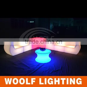 Popular Modern Hotel Leisure LED Light Up Sofa Furniture thumbnail-3
