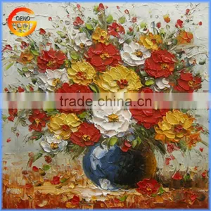 2017 Hot Sell Original Handmade Famous Oil Paintings of Flowers thumbnail-1