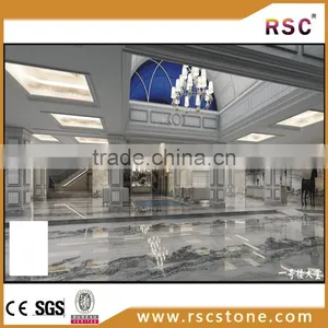 Blue Ske White Marble Floor Design thumbnail-1