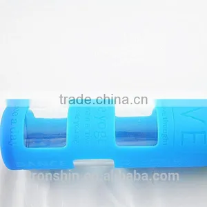 Eco-friendly Food Safe Letters Pattern Glass Bottle Whole Protection Silicone Sleeves thumbnail-6