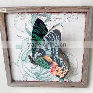 2016 New Style Timeworn Printing Metal Sign With Wooden Frame, Antique Metal Plaque thumbnail-2