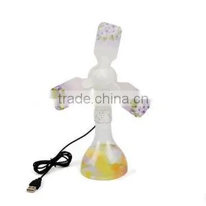 DIY Aromatherapy Clover Flowers USB Fan - Violet Leaf thumbnail-1