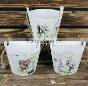 2014 Hot Selling Shabby Chic Wooden Flower Garden Pot thumbnail-1