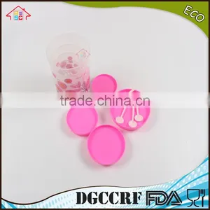 NBRSC Strict Quality Checked 4PCS Pop Round Canister Set Eco-friendly Food Garde Storage Container Set Plastic Storage Container thumbnail-2