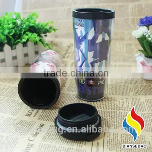 BPA Free Paper Insert Plastic Cup Custom Coffee Paper Cup thumbnail-1