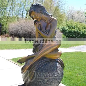 Bronze Foundry Metal Craft Folk Art Nude Woman Bronze Sculpture thumbnail-1
