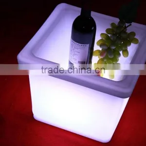 Led Illuminating Plastic Ice Bucket, Led Furniture Light Flower Pot thumbnail-2