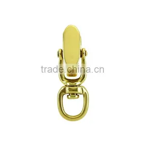 Solid Brass Swivel Eye Snap Hook With Clip, 5/8" Solid Brass Hook thumbnail-2