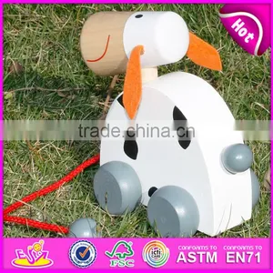 New Kid Cute Wooden Dog Pull Line Toy,Animal Design Wooden Pull Toy for Kids,Wooden Pull and Push Toy for Children W05B095 thumbnail-3