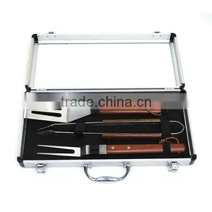 BQ-0047 / Rose Wood Handle 3 Pcs Mini Bbq Product thumbnail-1