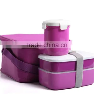 Japanese Shape Bento Lunch Box With Mug & Insulated Tote Bag Picnic Lunchbox Container thumbnail-2