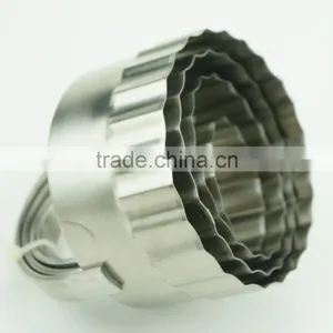 47098 4 Pcs Round Shape Stainless Steel Cookie Cutter Set thumbnail-2