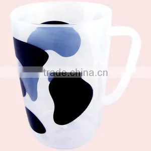 Gift Custom Black And White Colorful Plastic Milk Cup thumbnail-6
