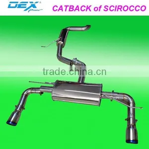 Tuning Racing Silencer Stainless Steel 304 Catback of Scirocco Performance Muffler Exhaust thumbnail-1