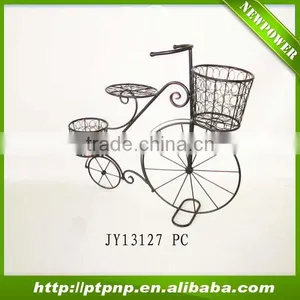 Antique Home Decor Metal Art Bicycle Flower Stand thumbnail-1