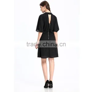 Domin Fashion Black Style Embroidery Clothes Women Dress thumbnail-6