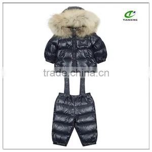 Nylon Down Padded Kids Two-piece Snow Suit thumbnail-1