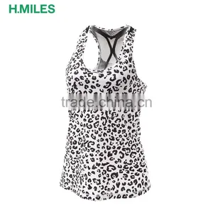 Custom Stringer Fitness Leopard Printed Workout Tank Top Womens thumbnail-1