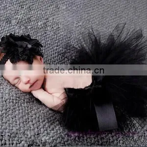 In-stock Latest Fashionable Design Baby Tutu Skirt With Flower Headwear for Photo Props thumbnail-1
