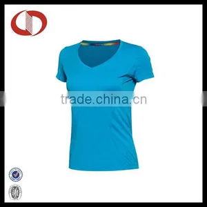 Best Sale Pure Color v Neck Women Runing t Shirts thumbnail-1