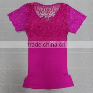Ladies Lace Top Seamless Top thumbnail-1