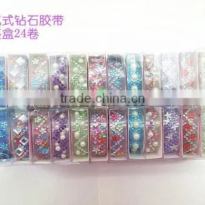 Custom Colorful All Kinds of Shape Acrylic Rhinestone Gems Sticker Strips Acrylic Rhinestone Strip For Decoration thumbnail-6