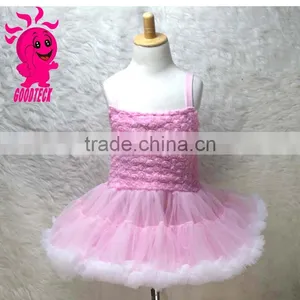 Wholease Kids Birthday Party Dress Handmade Rose Flower Girl Dresses Party Dress in Stock thumbnail-1