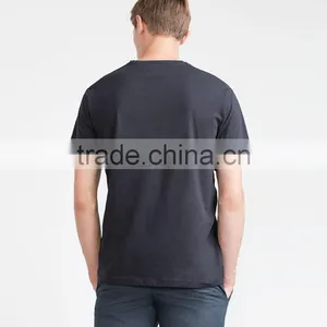 China Cheap Factory Black Cotton Men t Shirt Wholesale With Pocket thumbnail-2