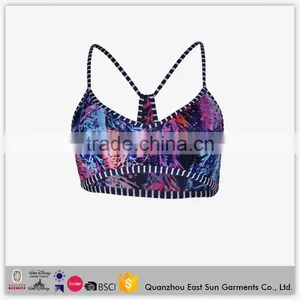 OEM Wholesale Spaghetti Strap Bra Women Hot Sexy Yoga Bra Fashionable Custom Running Sports Bra thumbnail-1