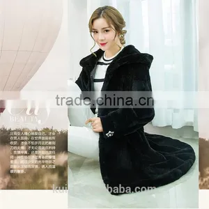 Professional Winter Warm Fur Jacket Women Genuine Leather Real Whole Rabbit Fur Coat Lady Natural Rabbit Fur Overcoat thumbnail-6