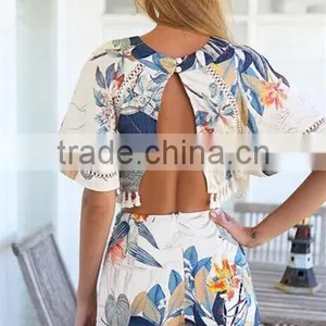 Wholesale - Women Beach Dresses Holiday Dresses Hot Fashion Women Crop Top Midi Skirt Set Summer Holiday Beach Sexy Sets Trendy thumbnail-3