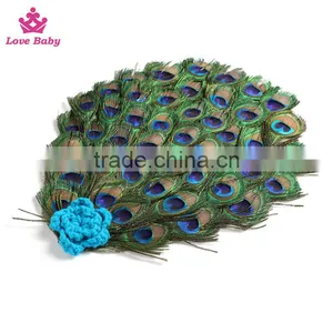 2pcs Headband and Backdrop Infant Photoprops Fashion Peacock Headband thumbnail-3