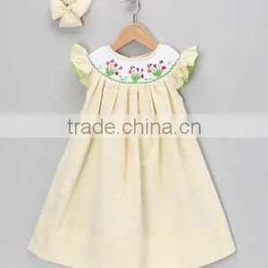 Floral Smocked Bishop Dress for Spring Summer 2016 thumbnail-1