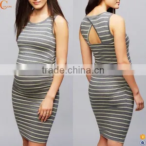 Sexy Backless Summer Maternity Dresses thumbnail-1