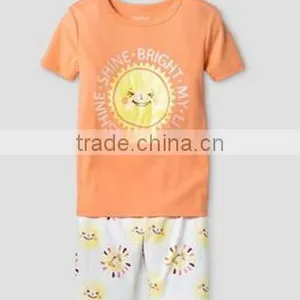 Latest Design Boy Orange Smiley Face Patterned American Market Boys Fashion Set thumbnail-1