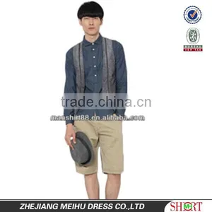 Latest Blue 100% Cotton Cowboy/jeanet Long Sleeve Casual Shirts for Men With Dots and Spread Collar thumbnail-1