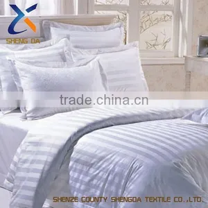 60s 300T 3cm Satin Stripe White 100% Cotton Fabric thumbnail-1