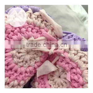Polyester Fabric Spaghetti T-shirt Yarn Hand Kntting Suitacase Carpet DIY Craft Kits thumbnail-4