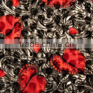 Embossed Polyester Velvet Fabric/for Garment thumbnail-1