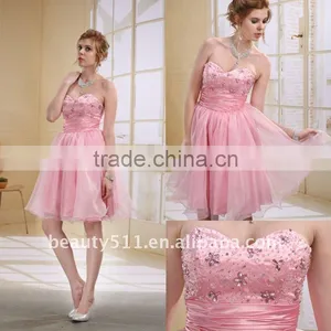 Astergarden Immediately Delivery Pink Beaded Graduation Dress EK25 thumbnail-1