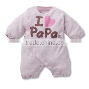 Sweet Heart Cartoon Letter Long Sleeve Flat Angle Baby Romper thumbnail-5