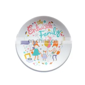 High Quality Antique Design Printed Unique Round Shape Plastic Display Plate thumbnail-1