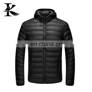 Unisex Lightweight Nylon Shell Down Jacket With Warmer Hood thumbnail-3